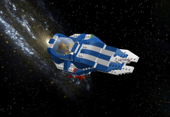 LEGO MOC - In a galaxy far, far away... - Ship 'Blue werewolf'