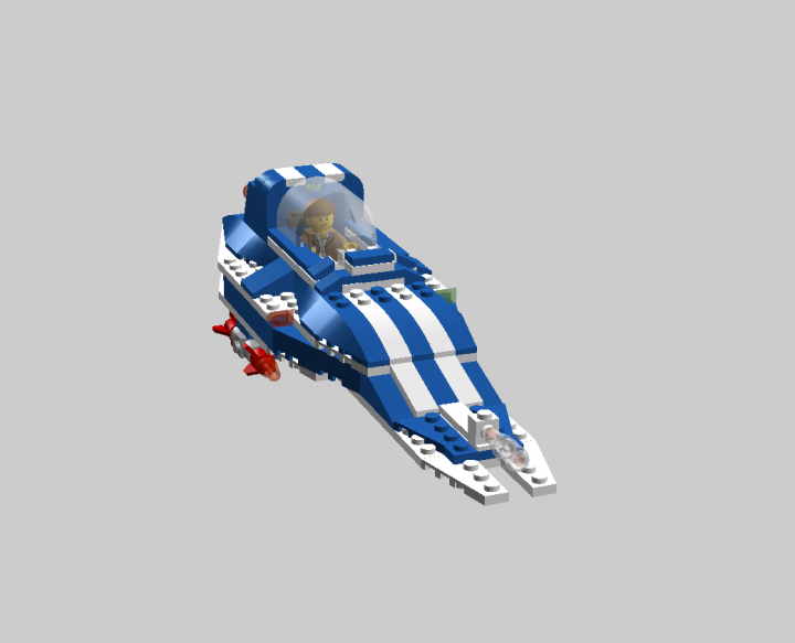 LEGO MOC - In a galaxy far, far away... - Ship 'Blue werewolf'