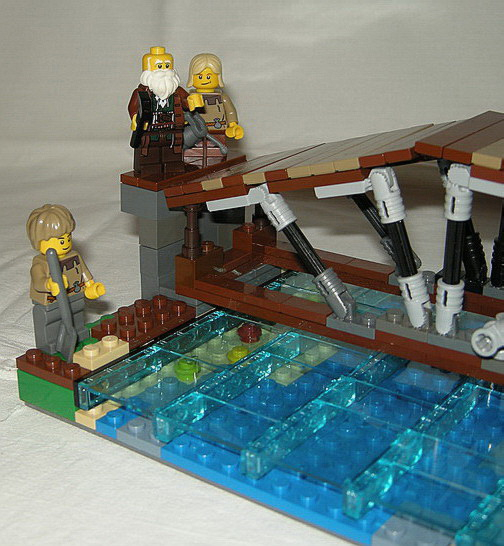 LEGO MOC - Because we can! - Leonardo da Vinci's Revolving Bridge