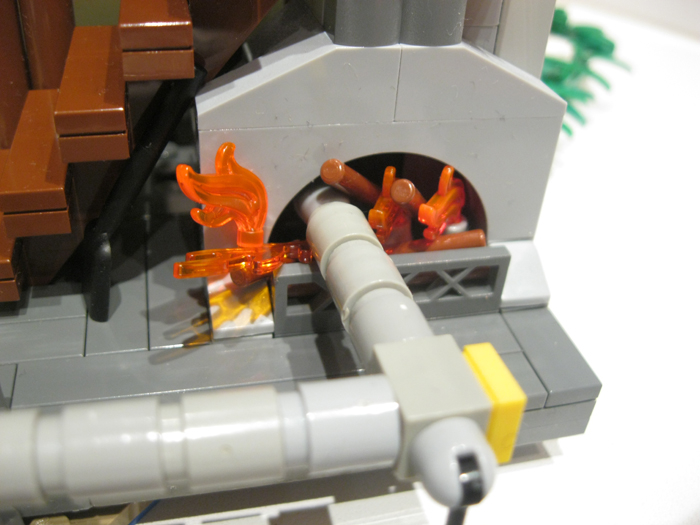 LEGO MOC - Because we can! - Switzerland of 'Clean' toilets: труба через которую дым должен выходить через дымоход в камине - но..., чтото не так!