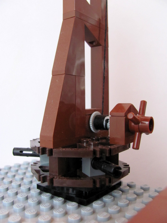 LEGO MOC - Because we can! - Leonardo da Vinci plane: Хитроумная лебёдка.