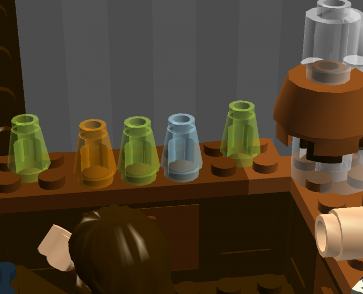 LEGO MOC - Because we can! - Mendeleev D.: Critical Point: А здесь разные пробирки, колбы...