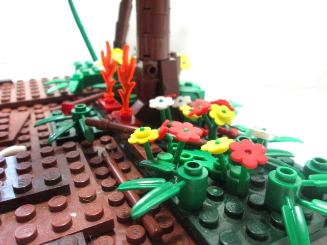 LEGO MOC - Because we can! - Sky fire for people: Цветочная поляна под деревом
