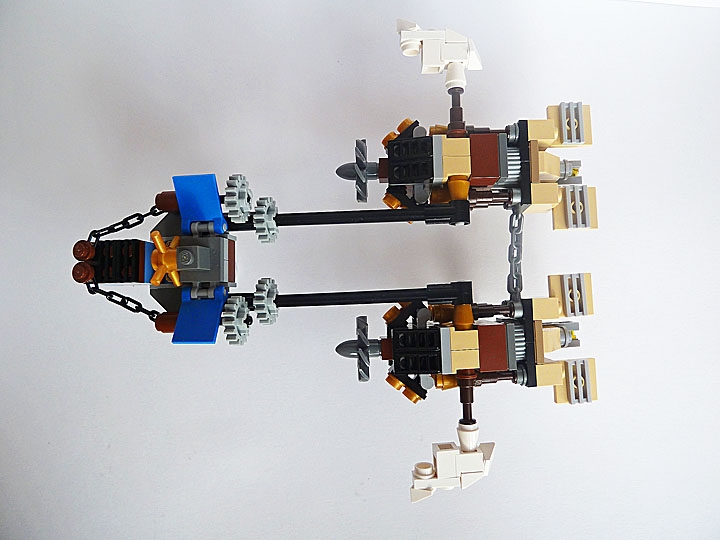 LEGO MOC - Steampunk Machine - Anakin's Pod Racer: Капсула. Вид сверху.