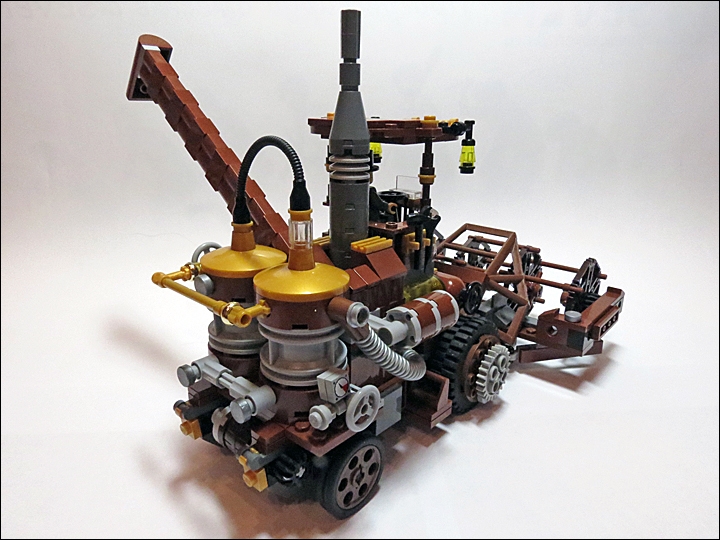 LEGO MOC - Steampunk Machine - Steampunk Harvester: Сложная паровая система позволяет Харвестеру выполнять самые трудные задачи :)