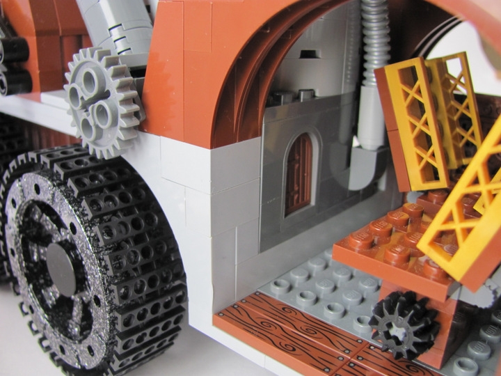 LEGO MOC - Steampunk Machine - 王者之劍: <br><i>- Air Injection System. Also we can see fire-box-door. It can be feed by wood or coal of other fuel.</i><br>