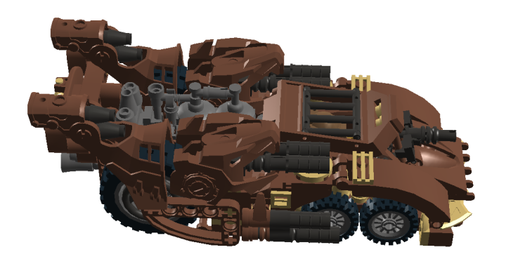 LEGO MOC - Steampunk Machine - Steampunk Assault-Pursiut Tank: Демонстрация брони. Фигурка помещается полностью.<br />
<br />
Спасибо за внимание!