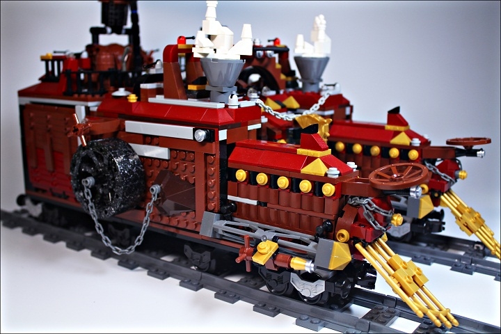 LEGO MOC - Steampunk Machine - Royal armoured train of Blackferrum's army