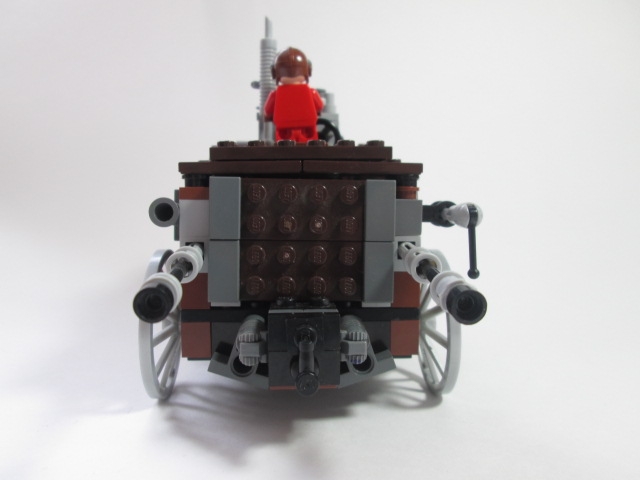 LEGO MOC - Steampunk Machine - Колесная машина: И вид сзади. На этом завершим рассмотрение с общих ракурсов и перейдем к конкретике, пожалуй.