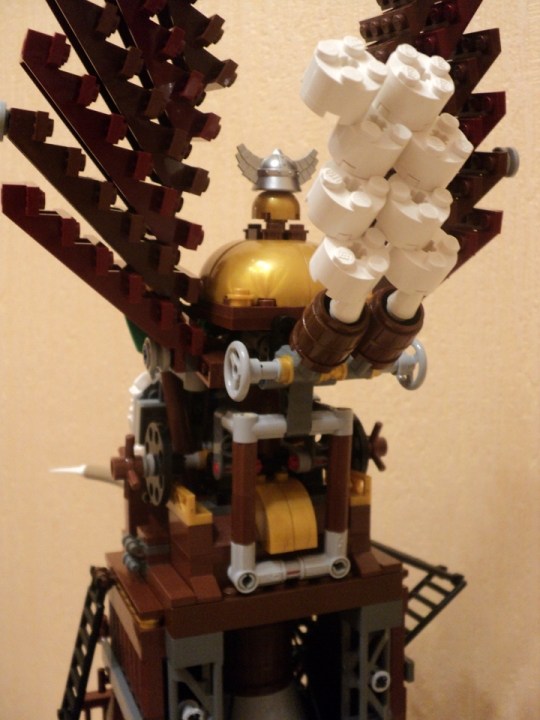 LEGO MOC - Steampunk Machine - Вездеход-сборщик алмазов: парогенератор - выхлопная труба