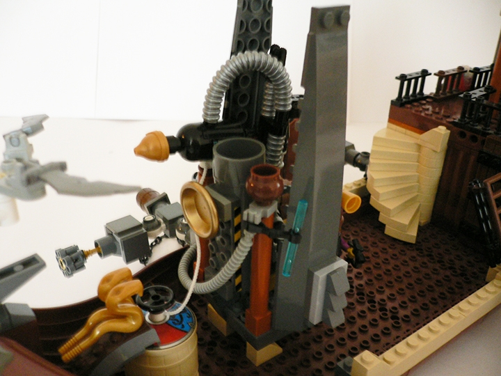 LEGO MOC - Steampunk Machine - Flying Steamship: Двигатель, как я его называю. Одна из моих самых любимых частей корабля.