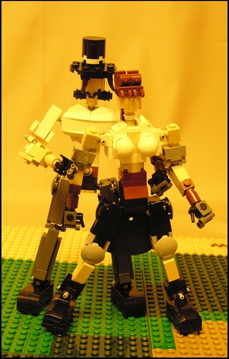 LEGO MOC - Steampunk Machine - Warning! Hunters!: 'А вот и мы - я, механик-охотник Роб Луччи, и Хантер Лили, мой партнер, мой снайпер, и моя люб..'