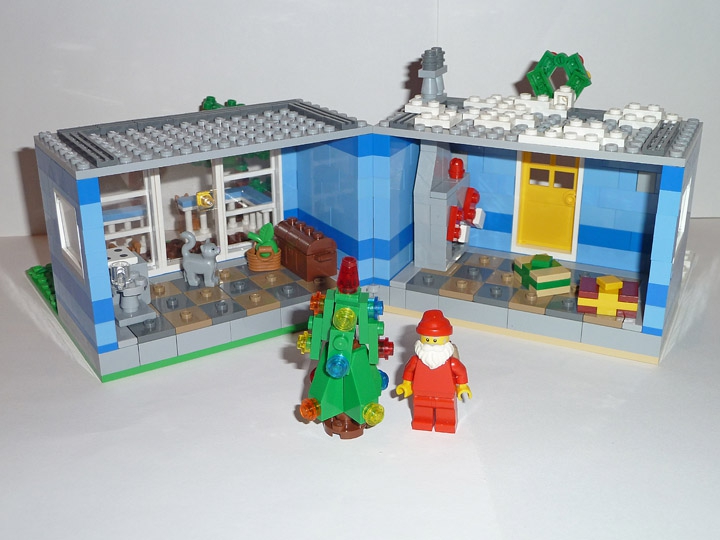 LEGO MOC - New Year's Brick 2014 - Зимой и летом: 'Открытый' дом