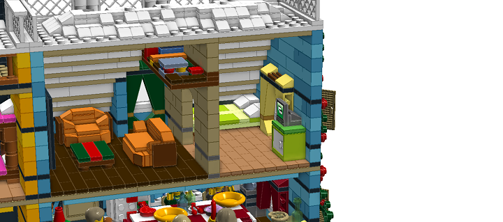 LEGO MOC - New Year's Brick 2014 - Новый Год в семейном доме: Родительская спальня.