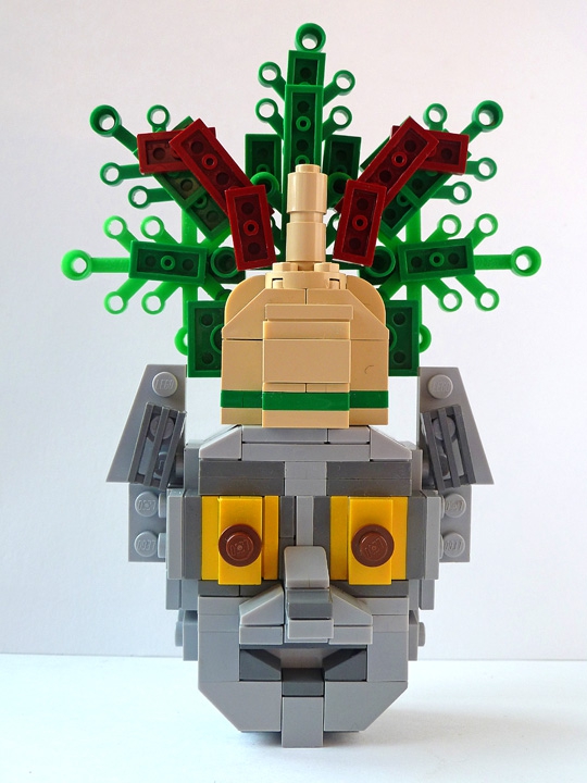 LEGO MOC - 16x16: Animals - Lemur King Julien: Голова и корона крупным планом