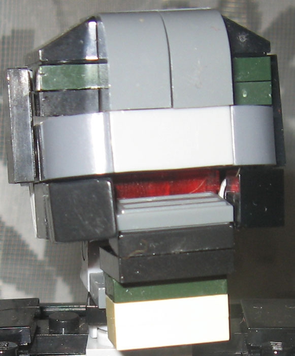 LEGO MOC - 16x16: Character - Robocop: голова (крупно)