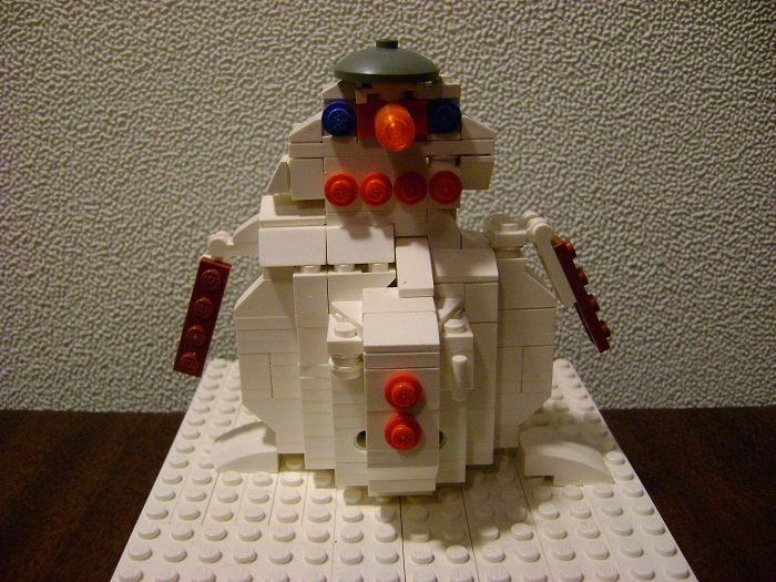 LEGO MOC - 16x16: Character - Снеговик: Спереди.