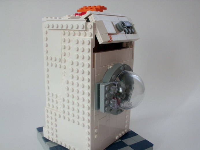 LEGO MOC - 16x16: Technics - Стиральная машина.: Приборная панель поднимается.