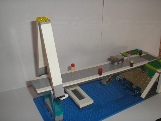 LEGO MOC - LEGO Architecture - Балочно-вантовый фрагмент моста