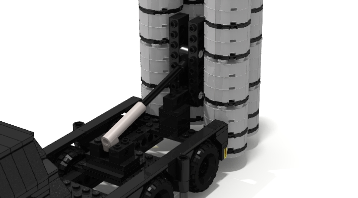 LEGO MOC - LDD-contest '20th-century military equipment‎' - Air Defense Missile Systems S-300PS: Гидроцилиндр и транспортно-пусковые контейнеры зенитных ракет.