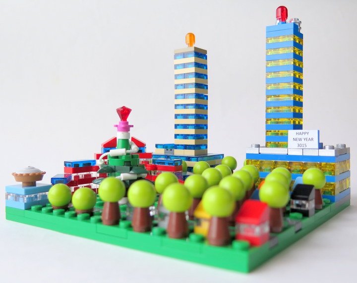 LEGO MOC - New Year's Brick 3015 - Микро новый год: Город N
