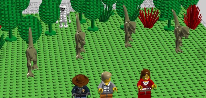 LEGO MOC - Jurassic World - погоня