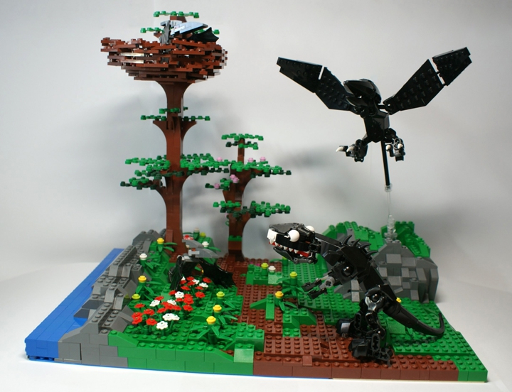 LEGO MOC - Jurassic World - Легкая добыча?: Сцена, на которой разворачивается драма