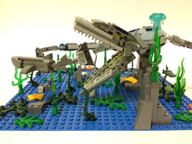 LEGO MOC - Jurassic World - Тилозавр - повелитель доисторических морей.
