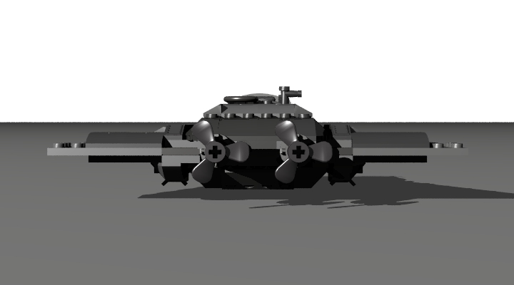 LEGO MOC - Submersibles - Подводный аппарат SM-4: Сзади. Ведут этот аппарат всего два винта.