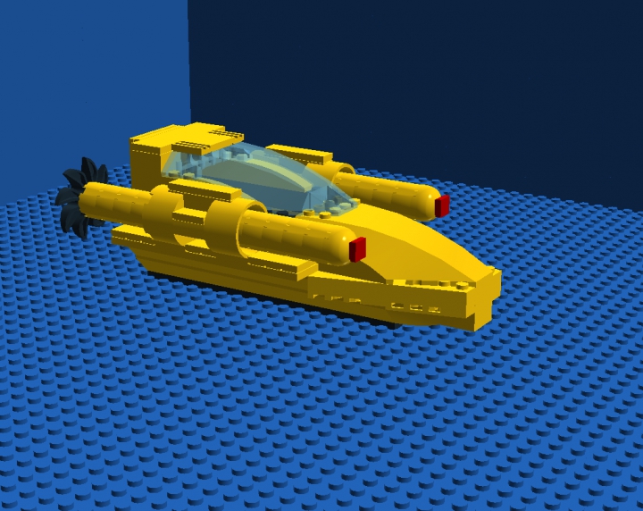 LEGO MOC - Submersibles - Одноместная подводная лодка класса fgda.