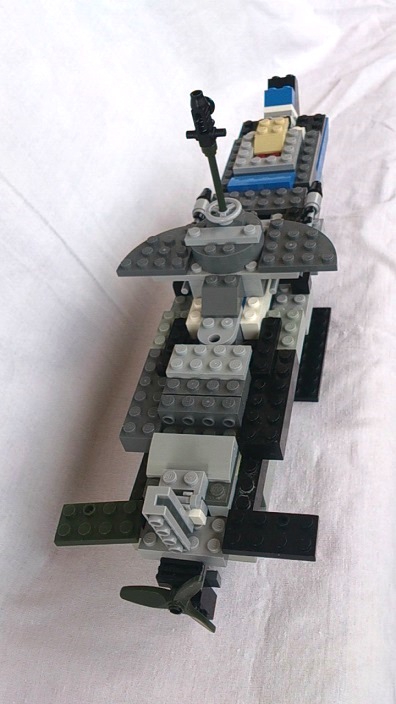 LEGO MOC - Submersibles - Подводная лодка 'К-15': Вид сзади. Винт и рули управления.