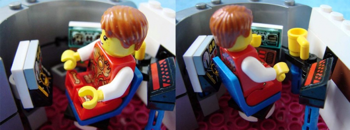 LEGO MOC - Submersibles - Вперед, за сокровищами!: Вращающееся кресло позволяет свободно поворачиваться во все стороны.