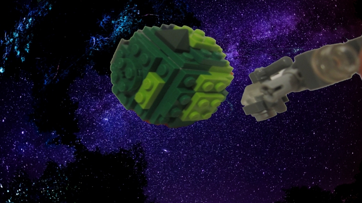LEGO MOC - Инопланетная жизнь - Оpponunt-13. Линия контраста.: ... мы приближаемся к планете, которую можно смело назвать зеленой. Капитан Фрульман приказал сделать нам один виток вокруг планеты.