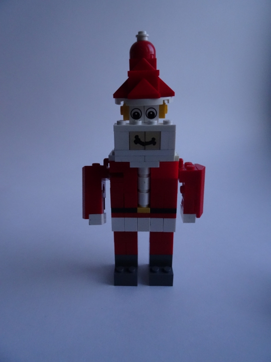 LEGO MOC - New Year's Brick 2016 - Гомер Симпсон в образе Санты Клауса 