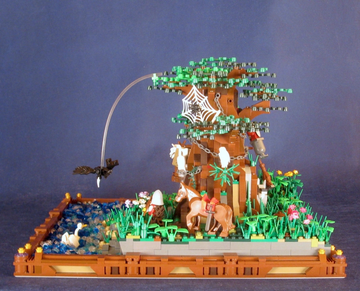 LEGO MOC - Russian Tales' Wonders - A green oak-tree by the lukomorye