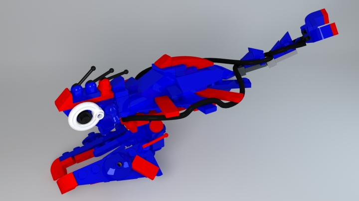 LEGO MOC - Fantastic Beasts And Who Dreams Of Them - Куфр и Охакат.: Куфр летает при помощи маленьких крылышек, которые находятся по бокам тела.