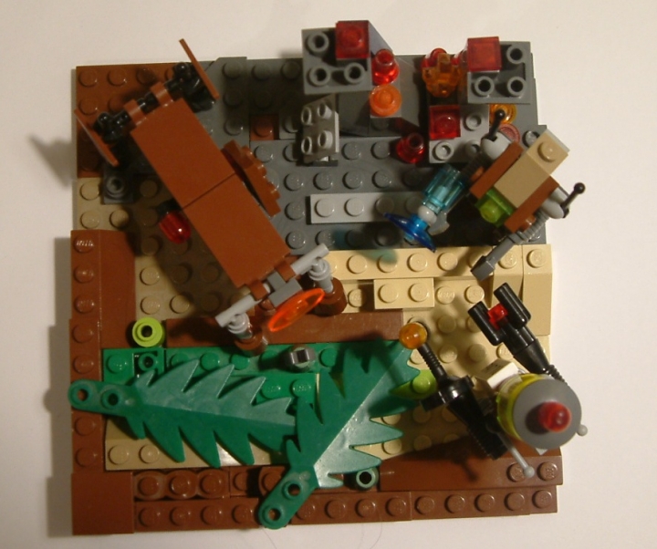 LEGO MOC - 16x16: Mech - Мехи на исследовании далеких планет: Вид сверху (Размер 16*16)