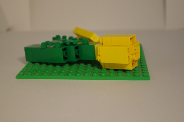 LEGO MOC - 16x16: Botany - Овощи на грядке: Вид слева.
