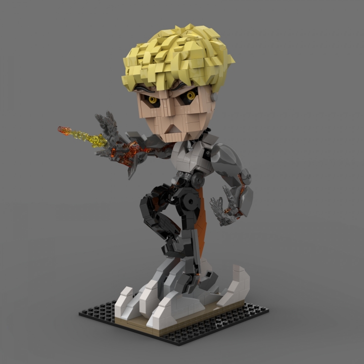 LEGO MOC - 16x16: Chibi - Genos (ну, тот робот из ванпанчмена): В повседневной жизни Генос сдержан, вежлив, и вообще держит себя в строгих рамках. В свободное время помогает Сайтаме по хозяйству: ходит за покупками, моет посуду, убивает очередную нечисть, слишком мелкую для ванпанча учителя.<br />
<hr><br />
Спасибо за внимание. Тапки и комментарии будут всячески приветствоваться и поощряться благодарностью.