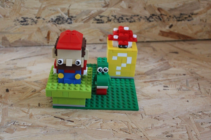 LEGO MOC - 16x16: Chibi - Марио: Здесь есть все любимые штуки Марио.