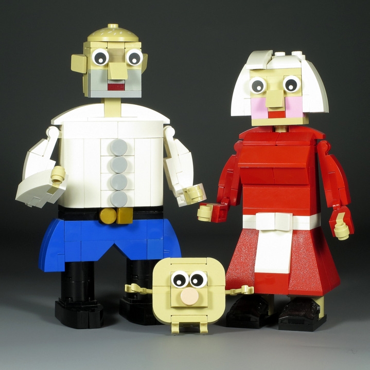 LEGO MOC - 16x16: Chibi - Babushka, Dedushka & Kolobok: </i>'O, Dear! What will we do?'<br><i><br />
('О, Дорогая! Что же нам делать?')