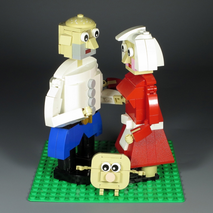 LEGO MOC - 16x16: Chibi - Babushka, Dedushka & Kolobok: </i>Happy End!<br><i><br />
Всем Счастья!