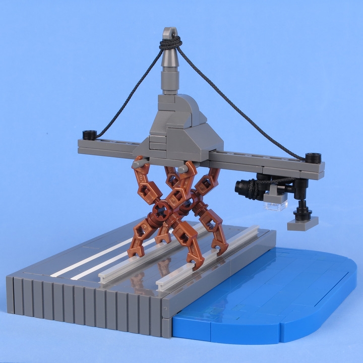 LEGO MOC - 16x16: Micro - МорПорт: Портовый кран отдельно.