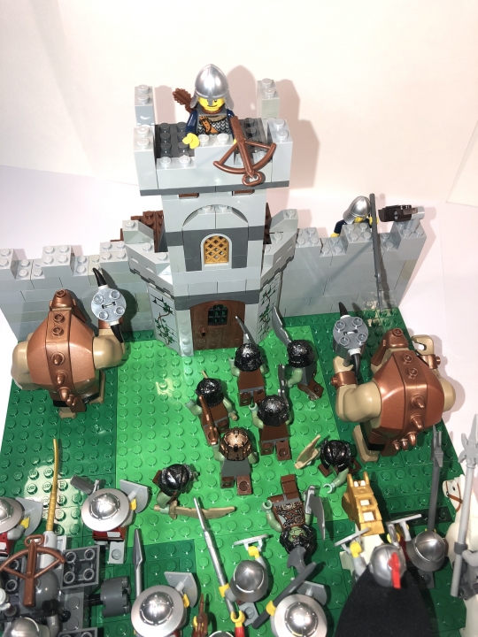 LEGO MOC - Младшая лига. Конкурс 'Средневековье'. - Штурм сторожевой башни: Вид сверху