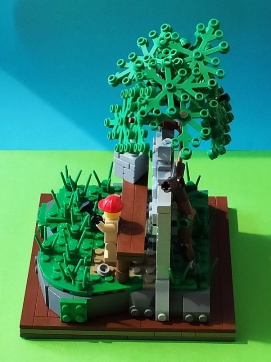 LEGO MOC - LEGO-конкурс 16x16: 'Все работы хороши' - Реставратор: Техническая фотография. На ней видно, что работа не выходит за рамки.