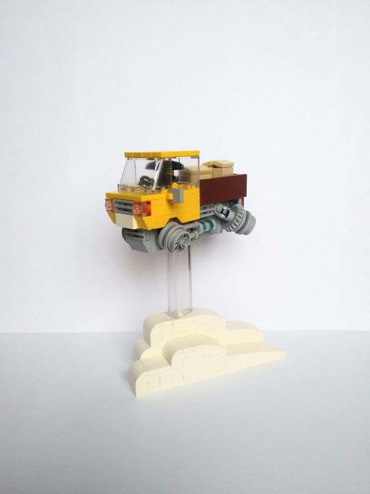 LEGO MOC - LEGO-contest 16x16: 'Cyberpunk' - Автозаправочная станция: Из-за невозможности передвижения по земле, любой автомобиль оснащен специальными двигателями