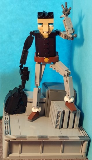LEGO MOC - LEGO-contest 16x16: 'Cyberpunk' - Киборг-снайпер: Вот он здоровается с нами.