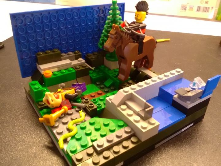 LEGO MOC - LEGO-contest 16x16: 'Western' - Смерть индейца.: Вид слева-сверху