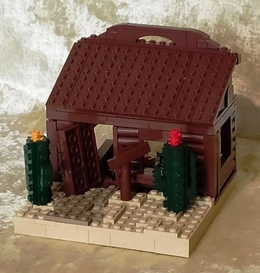 LEGO MOC - LEGO-contest 16x16: 'Western' - После драки: Это здание салуна, в котором произошло столь интересное событие. 