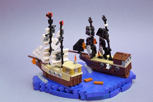 LEGO MOC - LEGO-contest 24x24: 'Pirates' - Огонь!: Эх! Уплыли! Досадно!<br />
    Всё же надеюсь, что победит дружба... Если так не называется пиратское судно ;)